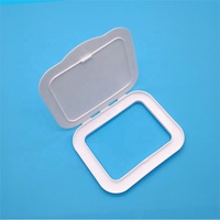 Bouchons anti-poussière en plastique pour lingettes humides, format mini, à ouverture par traction, avec clip de scellage pour gants en nitrile, pour bouteilles d'emballage à capuchon rabattable de forme spéciale
