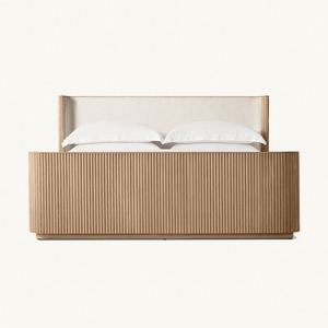 Nueva Cama con Cabecera de Tela Byron, Diseño Moderno, Tamaño Queen, para Dormitorio - Product Image 3