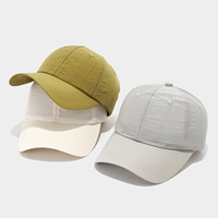 Casquette de baseball en nylon respirante, imperméable, à séchage rapide, couleur unie, réglable, pour sports de plein air printemps-été