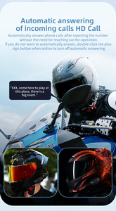 Motorcycle Helmet Wireless Headphones Helmet Audio Earphones with HD Noise-Cancelling Microphone - Product Image 3