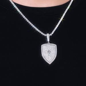 S925 plata esterlina transfronteriza nuevo corazón colgante mixto Moissanite incrustaciones Europeo Americano Hip-Hop joyería para accesorios <span class=keywords><strong>de</strong></span> Rap - Product Image 1