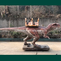 Özel Yapım Robotik Tyrannosaurus Rex Eğlence Parkı İçin Binilebilir Oyuncak veya Çocuklar İçin Etkileşimli Animatronik Dinozor Binme Cihazı