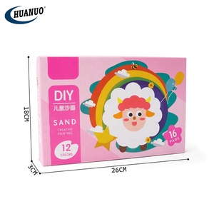 Kit de Manualidades de Papel para Niños, 12 Tarjetas de Arena de Colores para Pintar con Arena - Product Image 6