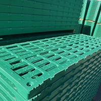 Nouvelles lames de sol en composite BMC vert QP 110*60*4cm pour l'élevage de volailles à usage domestique, planches anti-fuite de fumier, emballées sur palette