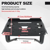 Xracingmoto pour GSX-S 1000 GT 2022-2025 Travel Edition Porte-bagages arrière en aluminium et acier Top Box Accessoires de moto