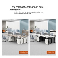 Set Scrivania e Sedia da Ufficio Moderno e Minimalista per 2 o 4 Persone, Scrivania Ignifuga in PVC con Design a Barra, Tavolo per Computer