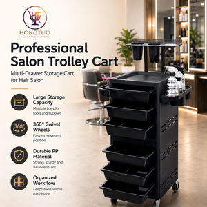 Professional 4 Wheel Salon <b>Trolley</b> Rolling <b>Tool</b> Cart Storage Organizer for Hair Salon Beauty Salon Barber Shop - Product Image 1