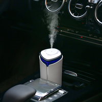 Diffuseur de voiture humidificateur mini ultrasonique aromathérapie huiles essentielles lumière LED rechargeable USB nano brume porte-gobelet auto
