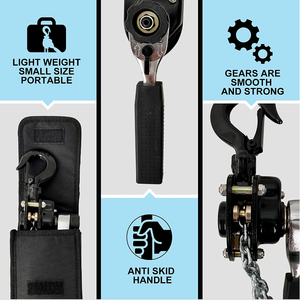 0.75T Ratchet Loại Đi Cùng Puller Cao Di Động Nhà Máy Tìm Nguồn Cung Ứng Đòn Bẩy Mini Chuỗi Pully Khối - Product Image 6