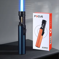 Briquet à Jet Direct Flamme Bleue au Butane – Design Unique et Créatif, Durable, Idéal pour l'Extérieur, Cadeau de Poche, Nouveauté Classique