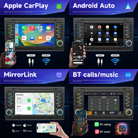 Autoradio Android double DIN 7 pouces d'origine BQCC, système multimédia stéréo pour tableau de bord, lecteur DVD CarPlay, RDS AM FM pour Audi A4 2000-2009
