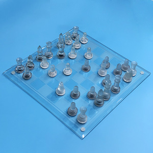 Fourniture <span class=keywords><strong>d</strong></span>'un <span class=keywords><strong>jeu</strong></span> <span class=keywords><strong>d</strong></span>'échecs <span class=keywords><strong>en</strong></span> <span class=keywords><strong>verre</strong></span> givré 35*35cm, jeux <span class=keywords><strong>en</strong></span> cristal de <span class=keywords><strong>verre</strong></span> de qualité supérieure - Product Image 4