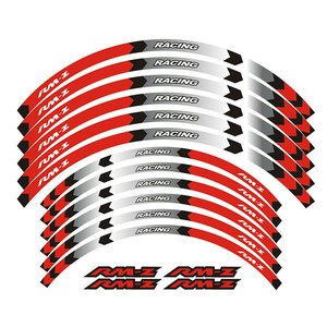 Set di Adesivi Riflettenti per Cerchioni e Mozzi Ruota Moto per Suzuki RMZ450 RMZ250 RMZ 450 250 <span class=keywords><strong>RM</strong></span> Z450 Z250 <span class=keywords><strong>Z</strong></span> - Product Image 4