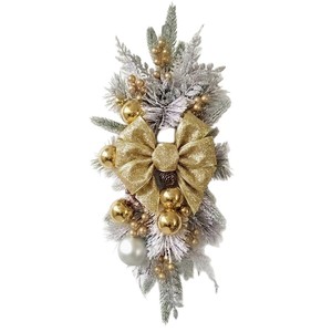 Christmas Staircase Decor Escalator Pendant Home Atmosphere Scene Arrangement Wall Hanging New-Style <b>Bow</b> <b>Door</b> Hanger Plastic - Product Image 5