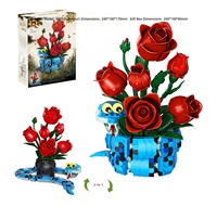 Set de Bloques de Construcción de Plástico Pirata Loro, Modelo 3D DIY, Kit de Manualidades Creativas para Decoración de Escritorio, para Todas las Edades