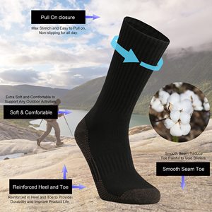 Chaussettes de sport en coton respirantes et absorbantes, à coussinets épais, pour athlètes - Product Image 5