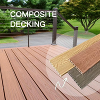 Planches de terrasse en composite bois-plastique (WPC) gaufrées 3D, imperméables, à grain de bois, pour extérieur