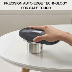 Automatic Plastic Can Opener All Sizes Smooth Edge Magnetic Design Hands-Free Kitchen Gadget Food Safety AA <b>Battery</b> Operated - Product Image 5