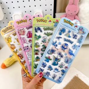 Autocollants 3D Pokémon en relief pour la décoration de carnets d'enfants, autocollants mignons en cristal pour coques de téléphone - Product Image 4