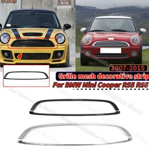 StarNav Pour Mini Cooper R55 R56 2007-2015 Grille de pare-chocs avant en nid d'abeille supérieure et inférieure Bande de garniture extérieure 51132751040 511127 - Product Image 5