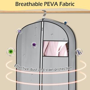 Sacs à vêtements étanches à gousset pour accrocher la couverture de robe pour les robes Solution de stockage pour les placards et les armoires - Product Image 3
