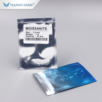 Pierres de Moissanite Synthétiques (Créées en Laboratoire) Taille Ronde Brillante Tianyu Gems, Clarté VVS