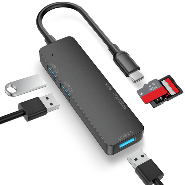 USB c HUB Adapter 5 in 1 Type-c SD/TF Card Reader USB Charging Cable USB-C Hub
