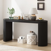 Table console rustique vintage, style ferme, table d'entrée noire, construction robuste pour l'entrée
