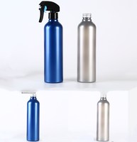 Bouteille en plastique PET de couleur mate ou vive de 500ml avec pulvérisateur à gâchette noir, bouteille de pulvérisation à gâchette en plastique pour détergent cylindrique