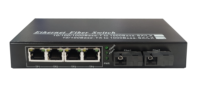 Conmutador de Red Gigabit de Venta Caliente de Fábrica, 2 Fibra, 4 RJ45, Transceptor Óptico, Convertidor de Medios BIDI 20KM, Conmutador Ethernet PoE Gigabit