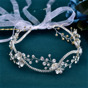 YouLaPan Elegante Diadema de <span class=keywords><strong>Novia</strong></span> con Cristales y <span class=keywords><strong>Flores</strong></span> de Aleación, Tocado de <span class=keywords><strong>Novia</strong></span>, Accesorios para el Cabello de Boda, Tocado para Mujer para Fiesta HP573 - Product Image 2
