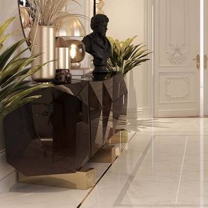 ตู้บุฟเฟต์โลหะขาเฟอร์นิเจอร์ห้องนั่งเล่นแบบกำหนดเองได้หรูหราทันสมัยแบบอิตาลี - Product Image 2