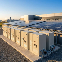 Sistema de Baterías de Litio Comercial con Enfriamiento por Aire para Almacenamiento de Energía en Red, 125kW/261kWh, Solar Industrial, Garantía de 10 Años
