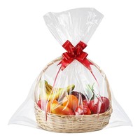 Sacs grand panier en plastique transparent de haute qualité pour l'emballage de paniers-cadeaux