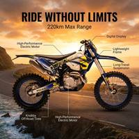 Moto tout-terrain pour adultes de style Surron, 25 kW, longue portée, éclairage LED, vitesses internationales, frein à double disque, moto électrique tout-terrain haute vitesse