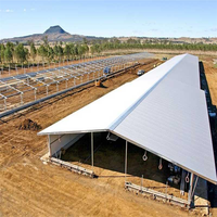 Conception de bâtiment préfabriqué moderne à faible coût pour l'élevage de bovins, structure en acier préfabriquée pour l'élevage laitier, abri pour moutons et chèvres