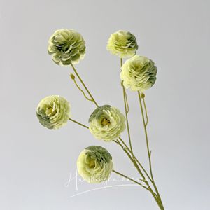 Bouquet de fleurs artificielles en soie, haute simulation, décoration de mariage et de maison, bleu, violet, rose - Product Image 2