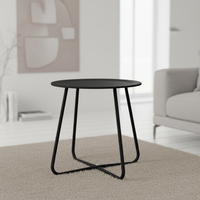 Table basse de style européen créative en fer avec rangement, mobilier de patio pour jardin, balcon, bistrot, table d'appoint extérieure