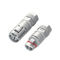 Conector Eléctrico Redondo Hembra de 2 Pines, 10A, 450V CA, IP68 Personalizado para Iluminación LED Exterior