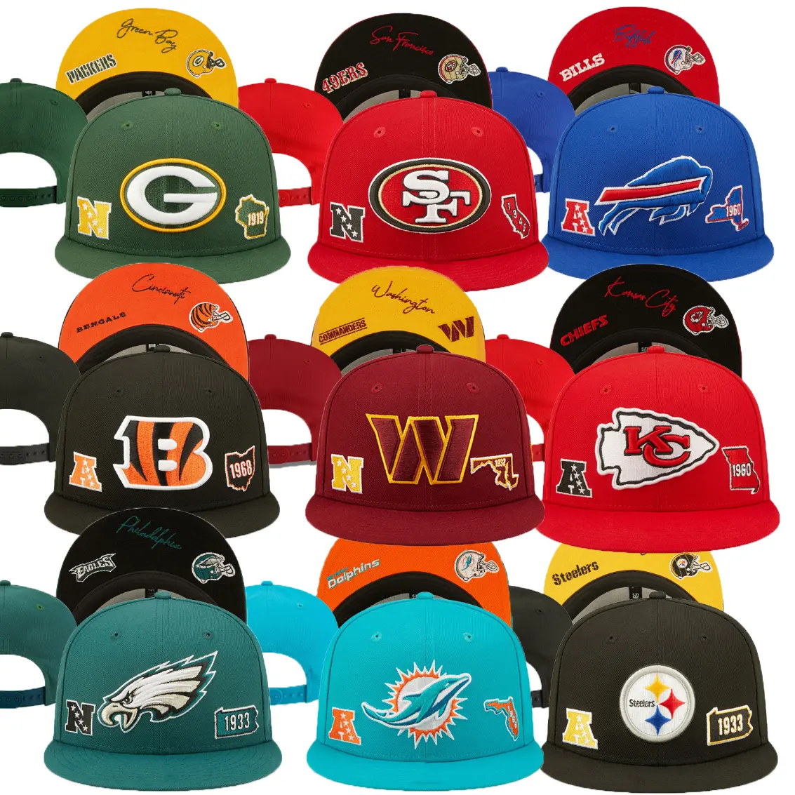 Topi bisbol sepak bola Amerika untuk pria, topi olahraga Snapback bordir kualitas tinggi dapat disesuaikan Juli 2023