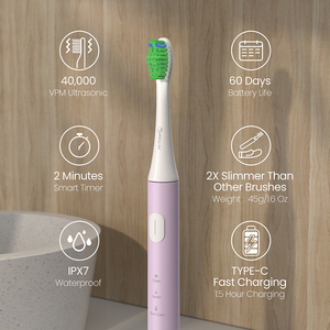 Juego de regalo para el cuidado dental, blanqueamiento, Limpieza Profunda, cepillo de dientes eléctrico de viaje sónico personalizado - Product Image 3