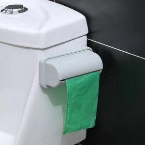 Organizador de bolsas de <span class=keywords><strong>basura</strong></span> extraíble para cocina, caja de almacenamiento creativa para bolsas de <span class=keywords><strong>basura</strong></span> y plástico, montada en la pared sin perforaciones - Product Image 4