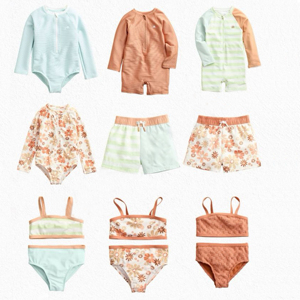 Maillots de bain <span class=keywords><strong>pour</strong></span> enfants personnalisés OEM, maillots de bain <span class=keywords><strong>pour</strong></span> jeunes filles tendance, ensemble 2 pièces avec motifs floraux - Product Image 1