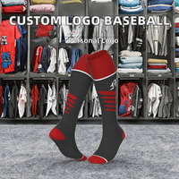 SN Nouvelles Chaussettes de Baseball Personnalisées avec Logo, Tricotées, Design Imprimé en 3D, Coton Respirant, Antidérapantes, pour Jeunes, Sports, Softball