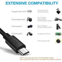 Adaptateur Ethernet, câble adaptateur Ethernet Micro USB et cordon d'alimentation pour Fire TV Stick
