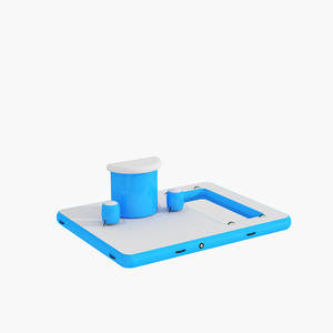 Portable Party Bar Water House Dock Plate-forme <span class=keywords><strong>de</strong></span> bain gonflable Cabana Island <span class=keywords><strong>avec</strong></span> tente - Product Image 5