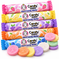 Rouleaux de gaufrettes sucrées en gros OEM, saveurs assorties, bonbons pressés en tablettes, étiquette privée personnalisée, pack de présentation pour la vente au détail, fournisseur de bonbons