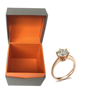 Packaging factory luxury customized logo with led light rose jewelry ring box