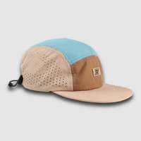 Chapeau de camping en plein air personnalisé en gros avec étiquette tissée Casquette étanche à trous laser latéraux respirants pour la randonnée, la pêche et les voyages