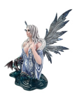 Haute qualité Poly résine fée Statue fée avec eau Dragon Figurine résine décoration de la maison